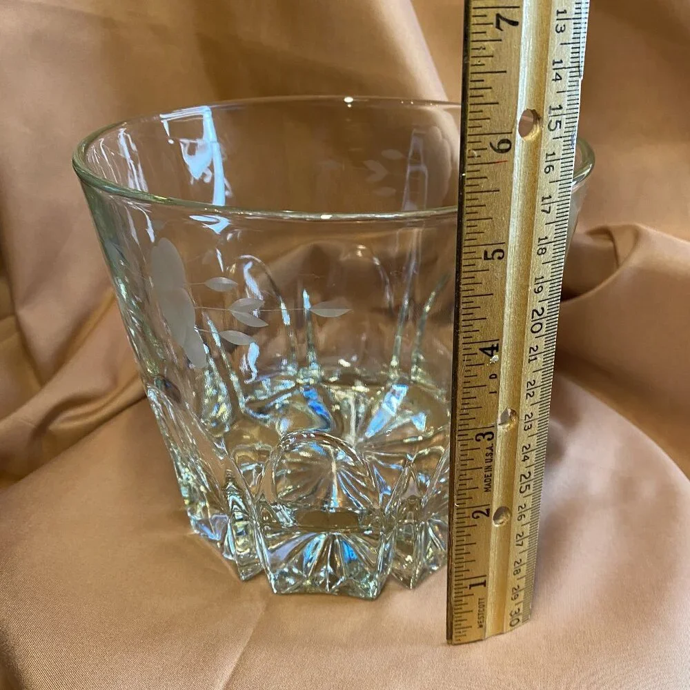 Vintage Princess House Heritage Collection Etched Floral Lead Crystal Ice Bucket